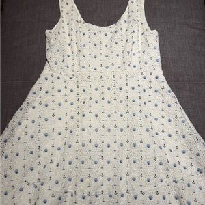 Kiel James Patrick White and Blue Nautical Mini Dress